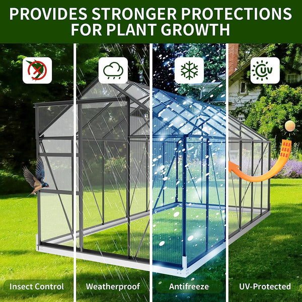Greenhouses for Outdoors, 6.23x10.3 FT Green Houses, Storage Shed Sunroom