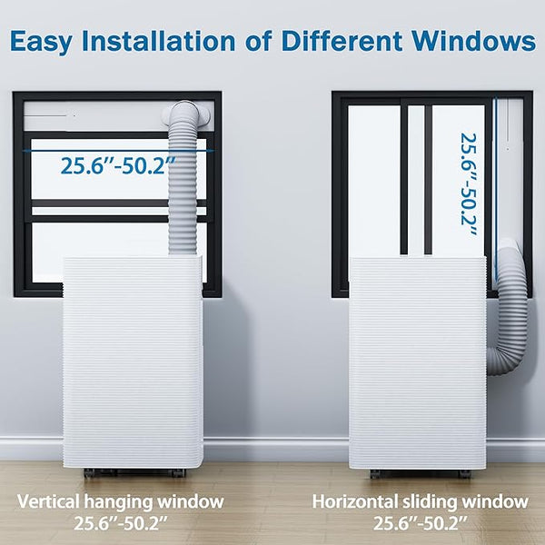 Portable Air Conditioner, 14000 BTU Portable AC Unit with Remote Control, Dehumidifier, Fan, Auto, Sleep Modes, Up to 700 Sq. Ft, Quiet Portable Air Conditioners with Installation Kits, 24H Timer