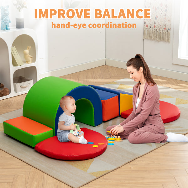 Foam Climbing Blocks for Toddlers, 6 Pcs Climbing Toys for Toddlers (1-3 years )