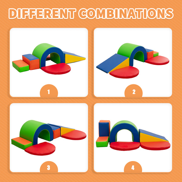 Foam Climbing Blocks for Toddlers, 6 Pcs Climbing Toys for Toddlers (1-3 years )