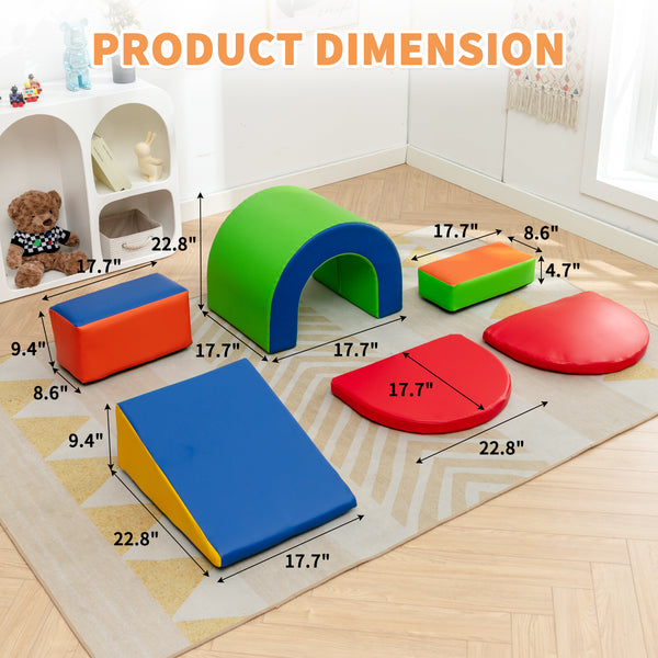 Foam Climbing Blocks for Toddlers, 6 Pcs Climbing Toys for Toddlers (1-3 years )