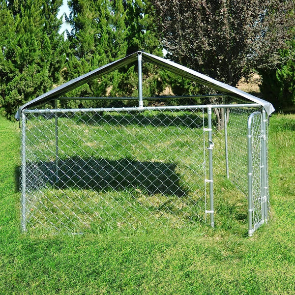Large Dog Kennel, Heavy Duty Outdoor Dog Fence Dog Cage, Anti-Rust Dog Pens