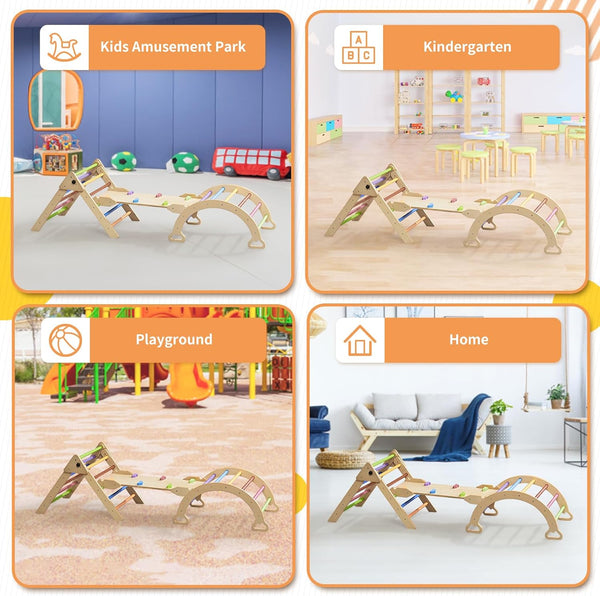 6-in-1 Triangle Set, Climbing Toys for Toddlers 1-3, Baby Climbing Toys Indoor, Toddler Climber Set