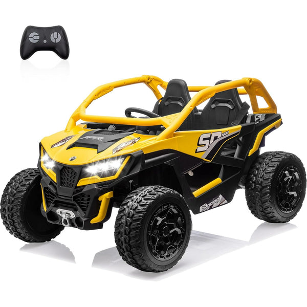 Akaber 24V 10AH 2 Seater Power of Wheels for Big Kids, 21" 4WD/AWD Largre Kids' Electric Vehicles with Remote Control for Girls and Boys, UTV Ride On Car for Kid, EVA Tires, 4 Spring Absorbers