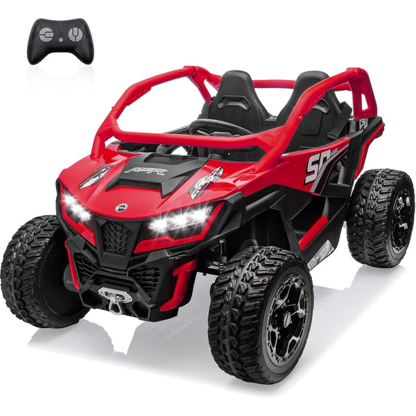 Akaber 24V 10AH 2 Seater Power of Wheels for Big Kids, 21" 4WD/AWD Largre Kids' Electric Vehicles with Remote Control for Girls and Boys, UTV Ride On Car for Kid, EVA Tires, 4 Spring Absorbers