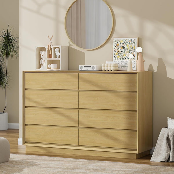 Akaber 8 Drawer Dresser for Bedroom, Wood Dressers