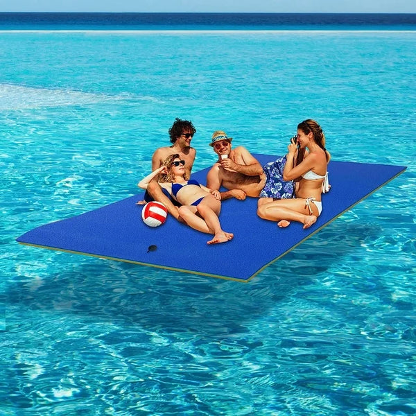 Linor 18 X 6Ft Lily Pad Floating Mat, 3-Layer Tear-Resistant Xpe Foam Floating Island for 7-9 Adults