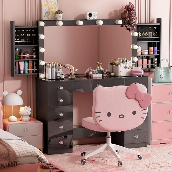 Vanity Desk with Power Outlet