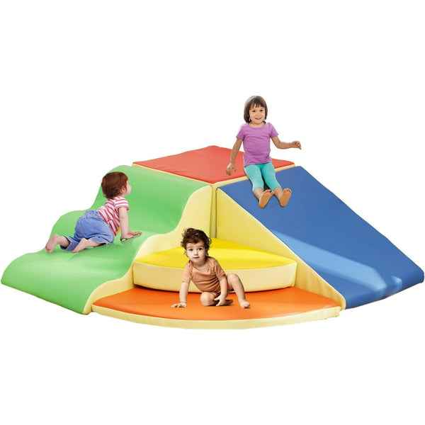Climbing Toys for Toddlers, Wanan Foam Climbing Blocks for Kids, 5pcs Soft Play Set for Climb, Crawl, Slide, Indoor Toddler Climbing Toys for Nursery, Living Room