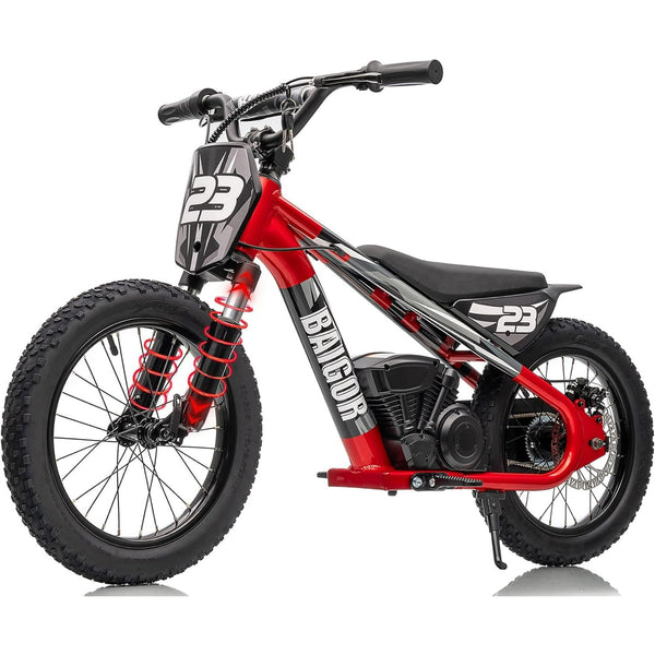 DEYGIA Electric Dirt Bike for Kids 6-12 with Shock-Absorbing Front Fork, 250W Electric Motorcycle Up to 15.5MPH, 24V Detachable Battery, 16'' Tire Electric Balance Bike with Kickstand