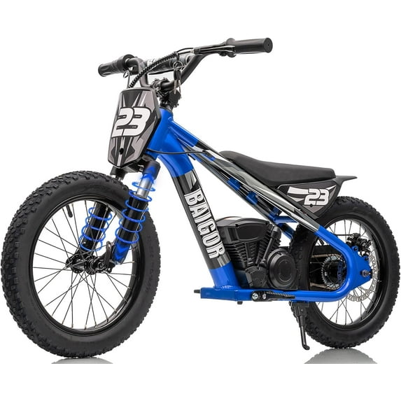 DEYGIA Electric Dirt Bike for Kids 6-12 with Shock-Absorbing Front Fork, 250W Electric Motorcycle Up to 15.5MPH, 24V Detachable Battery, 16'' Tire Electric Balance Bike with Kickstand