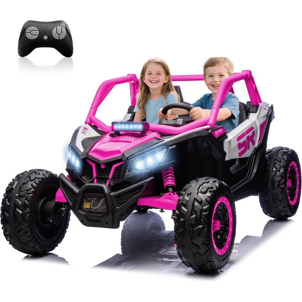 DEYGIA Large 24V 7AH 2 Seater Ride-On Car for Big Kids, 4WD with Spring Absorber and Remote Control