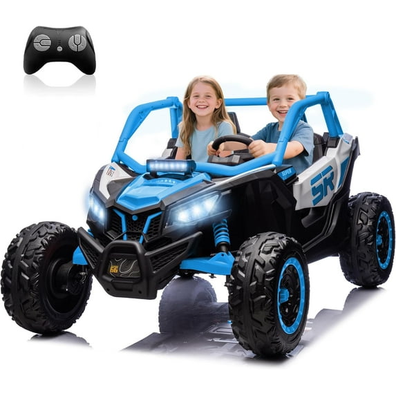 DEYGIA Large 24V 7AH 2 Seater Ride-On Car for Big Kids, 4WD with Spring Absorber and Remote Control