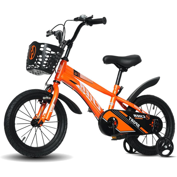 Pipleo 14" Kids Bikes for Girls and Boys, Kids' Bicycles with Training Wheels, Ages 3-5 Years