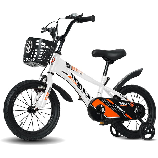 Pipleo 14" Kids Bikes for Girls and Boys, Kids' Bicycles with Training Wheels, Ages 3-5 Years