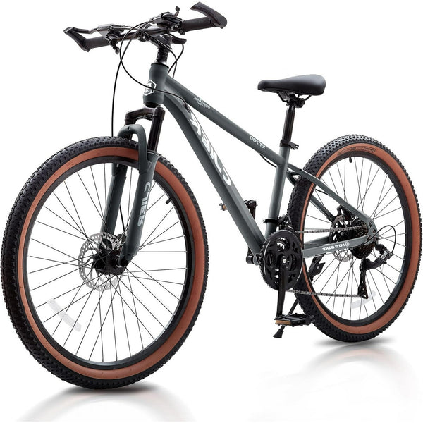 Pipleo 24 Inch Kids Mountain Bike, 21-Speed Bikes for Boys with Disc Brakes, Suspension Fork & Tool-Free Assembly