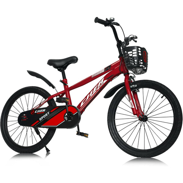 ICEELF 20" Kids Bikes for Girls and Boys, Kids' Bicycles with Kickstand, Ages 7-13 Years, Red