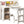 White Kids Study Desk with Chair, Wooden Kids Study Desk and Chair Set, Study Table for Boys and Girls, Kids Computer with Storage Drawers, Bookshelf and Bullentin Board