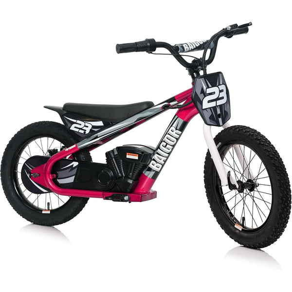 Wanan 24V Electric Bike for Kids, 250W Electric Motorcycle Up to 15.5MPH,16-inch Tires, 3 Speeds, Electric Balance Bike for Kids Aged 6+ (Pink)