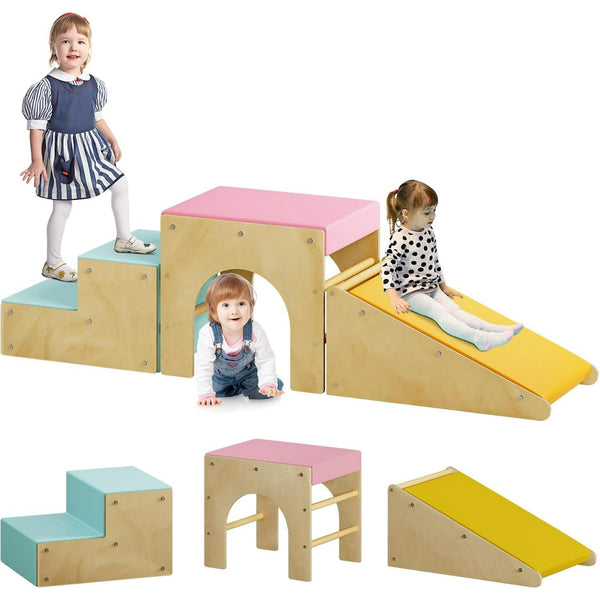 Wanan 3 in 1 Pikler Triangle Set, Toddler Climbing Toys Indoor