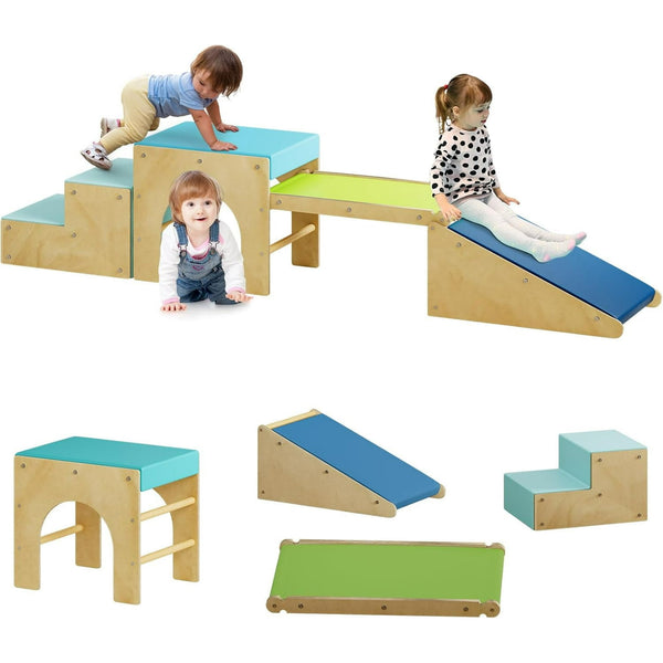 Wanan 4-in-1 Pikler Triangle Set, Soft Play Climbing for Toddlers