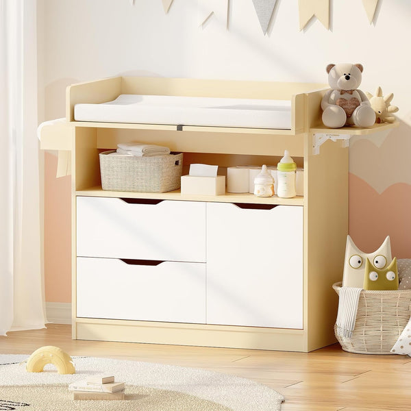 Wanan 3 Drawer Diaper Changing Table Dresser, White