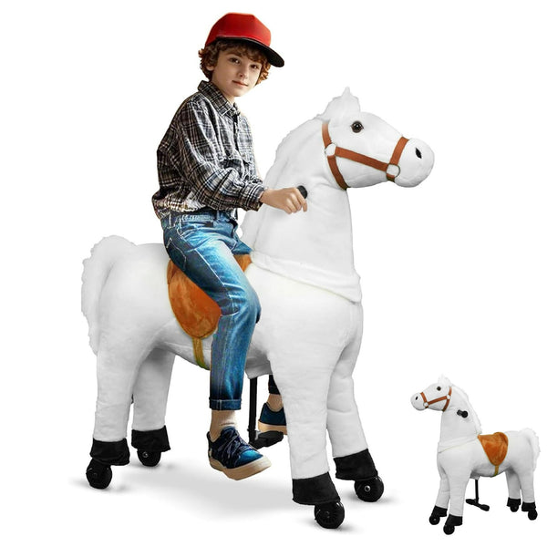 Wanan Ride on Horse for Big Kids, Horse Ride on Toy for 7 Years Old to Adult, (41.33'' Height) Riding Horse Rider Mechanical Walking Action, No Battery or Electricity, Max Load 187LBS