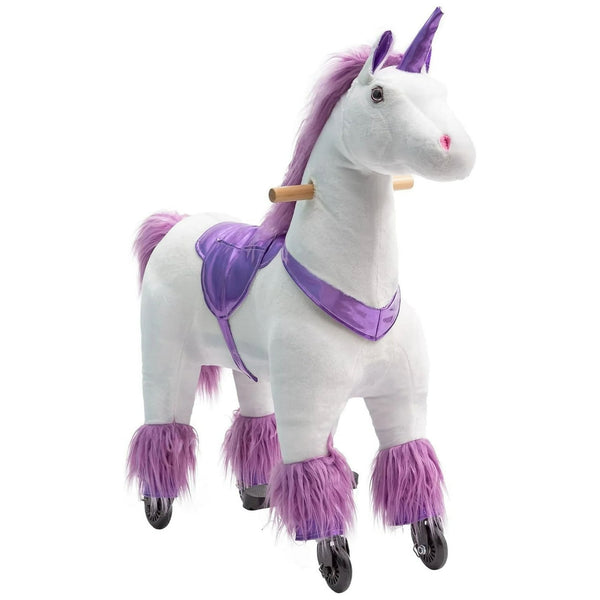 Wanan Ride on Horse for Big Kids, Horse Ride on Toy for 4 to 9 Years Old, (35.43'' Height) Riding Horse Rider Mechanical Walking Action, No Battery or Electricity, Max Load 165LBS