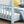 Blue Full Size Wood Floor Bed, Twin Size Low House Playhouse Bed with Headboard and Footboard, Toddler Floor Bed Frame for Boys, Girls, Easy Assembly, No Box Spring Needed