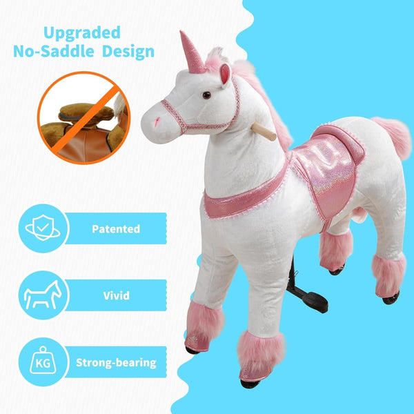 Ride on Horse for Big Kids Horse Ride on Toy, Riding Horse, Pony Rider Mechanical Walking Action Plush Animal