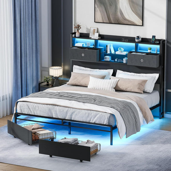 Linor Bed Frame with Drawer