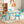 Height-Adjustable Versatile Kids Craft Square Table and 4 Chairs Set for Ages 2-10
