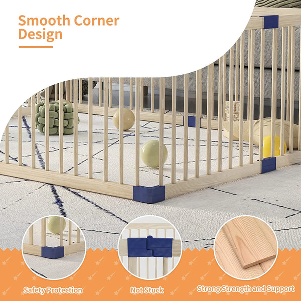 Baby Playpen Kids Fence with Safety gate